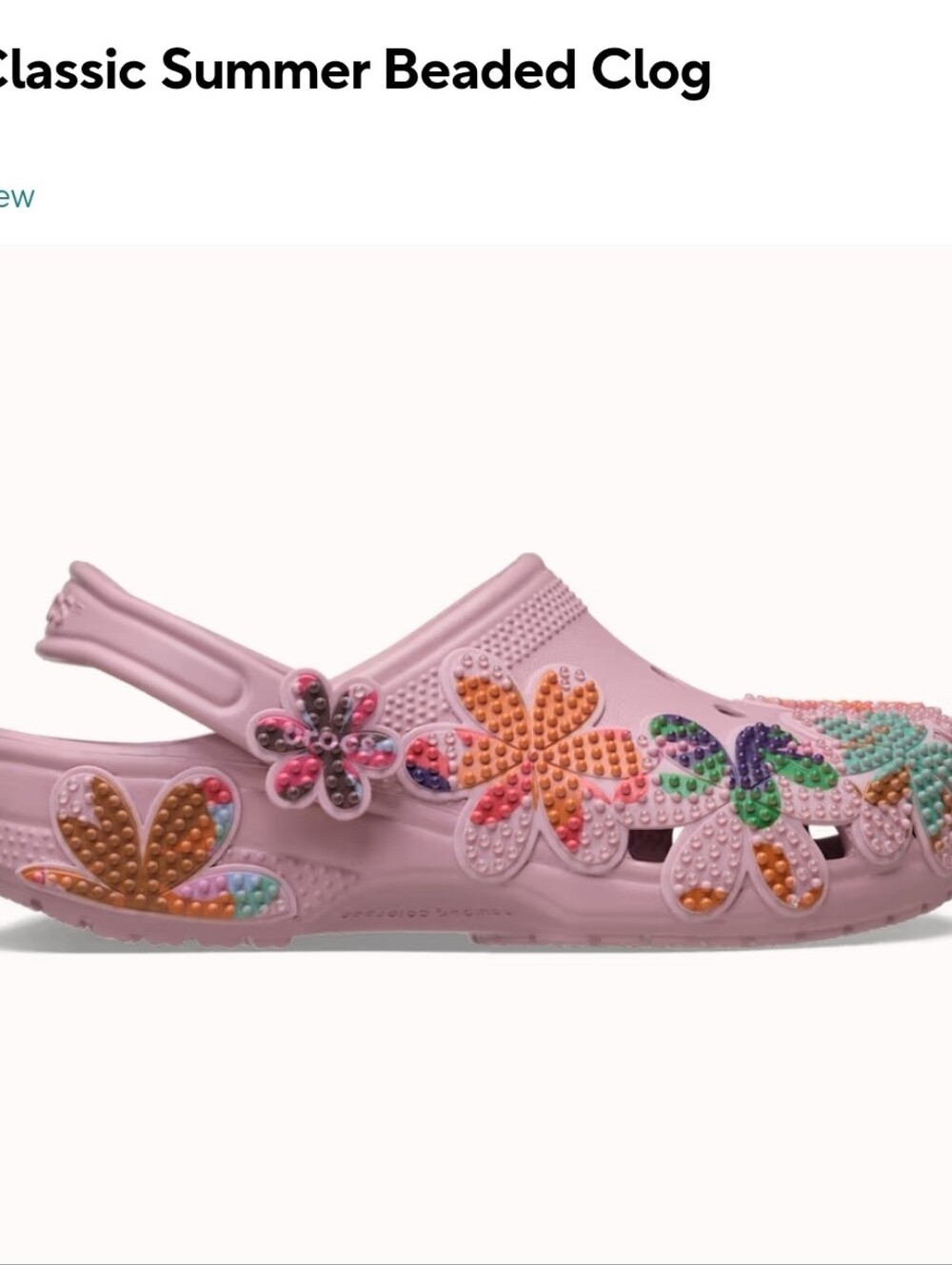CROCS Pink Floral-Embellished Classic Clog - Picture 12 of 15